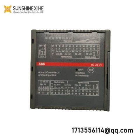 ABB 07AI91 WT91 GJR5251600R0202 Analog Input Module - Industrial Control Solutions