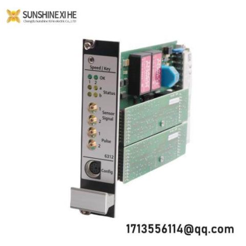 Emerson A6312 - Dual Channel Speed/ Key Monitor, Precision Engineered for Industrial Control