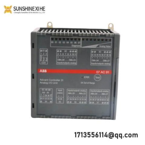 ABB 07AC91 GJR5252300R0101 | Advanced Analog I/O Unit for Industrial Automation
