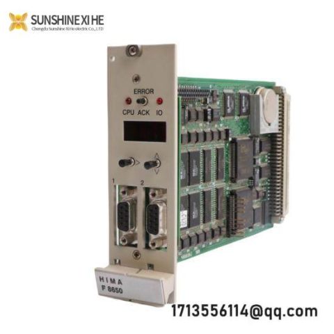 HIMA F8650 CPU Controller, Advanced Control Solutions for Industrial Automation