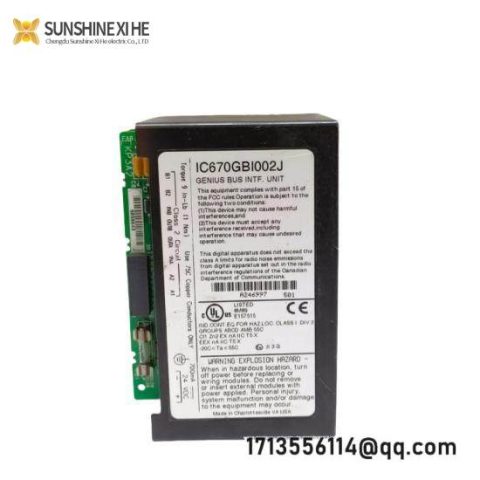 GE IC670GBI002 Field I/O Control Bus Interface Unit