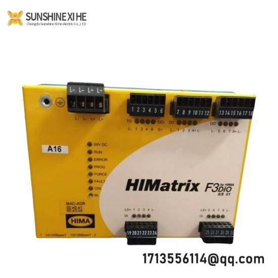 Hima F3 DIO 8/8 01 | Hiamtrix F3 DIO 8/8 01 Control Module, High-Precision Industrial Automation Solution