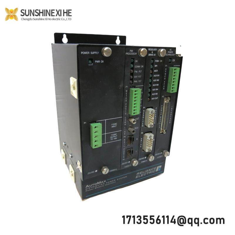 Reliance Electric 805401-3S Slot Rack Assembly w/ Cards & Power Supply, PMI Processor