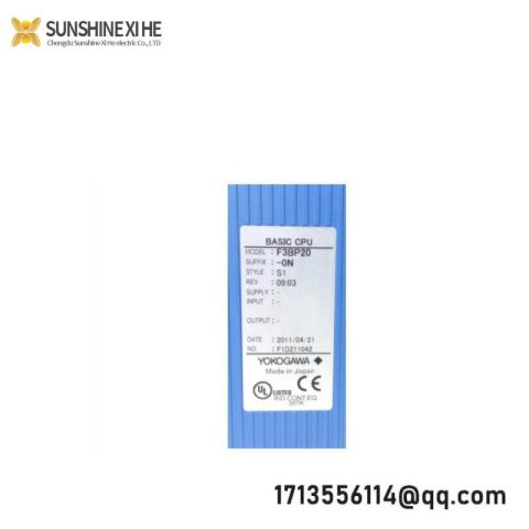 Yokogawa F3BP20-0N Basic CPU Module: Precision & Reliability in Industrial Control Solutions